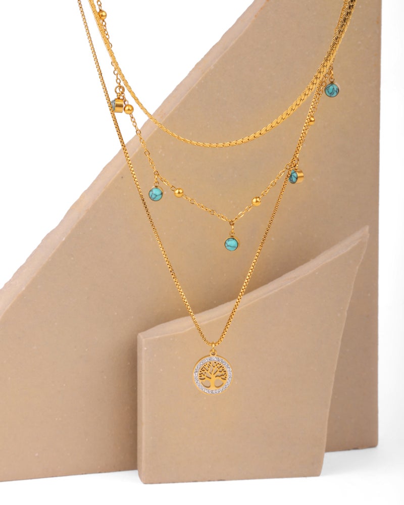 TAAHIRA Dream Triple Layered Necklace - Image 2